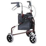3 Wheeled Alum Rollator RED-walking-aids-Access Mobility