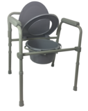 Folding Commode Grey-bathroom-Access Mobility