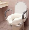 Toilet Seat Riser with Fixed Armrests 4"-bathroom-Access Mobility