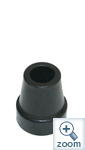 Cane/Quad Stick Tip - 16mm Black-rubber-tips-Access Mobility