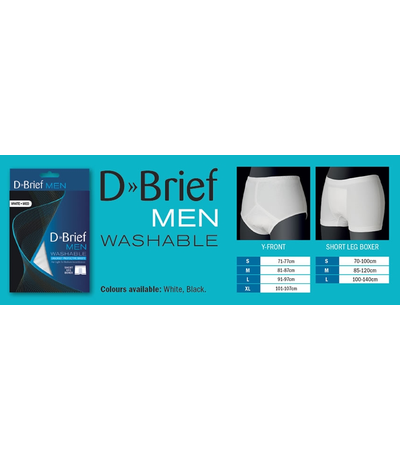 D Brief Men Y-Front White XL